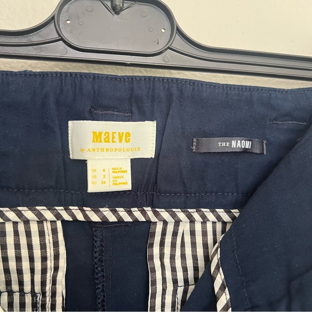 Maeve Anthropologie The Naomi Pants – High Waisted Flare - Navy Blue - Size 2 - Picture 8 of 12